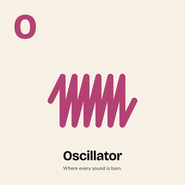 O is for Oscillator. Where every sound is born.